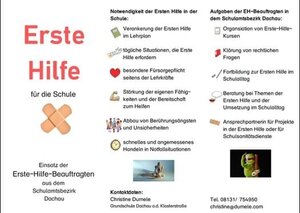Bild vergr&ouml;&szlig;ern: Flyer: Erste Hilfe